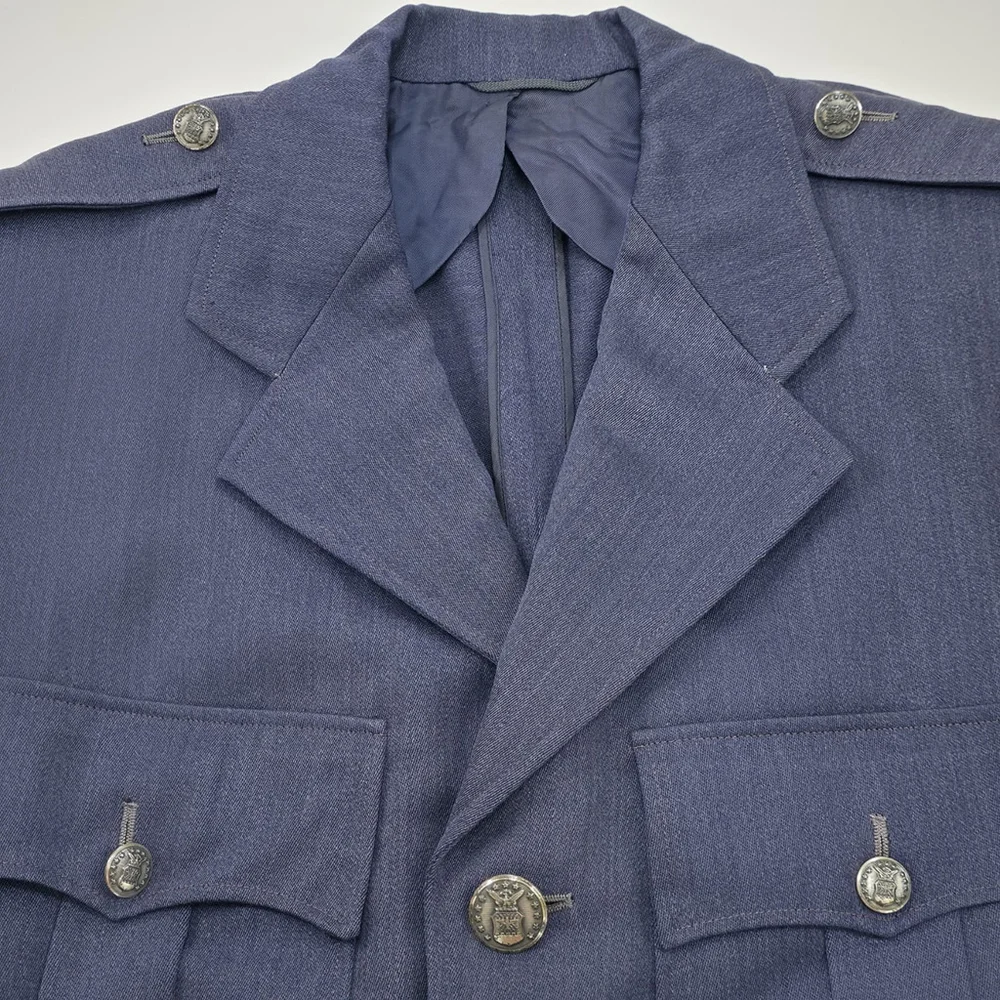 Vintage Siebler Custom Luxury Tailored Military Jacket Mens Medium 1951 USA Blue - Picture 7 of 16